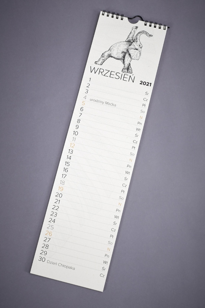 kalendarz spiralowany na zamówienie