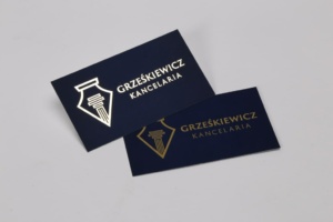 wizytówki firmowe srebrzone