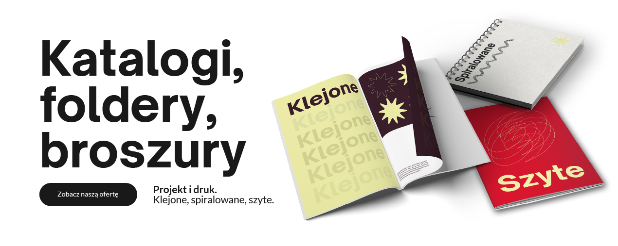 Spidruk Drukarnia Cyfrowa - Druk katalogów, broszur i folderów. Szyte, klejone, spiralowane.