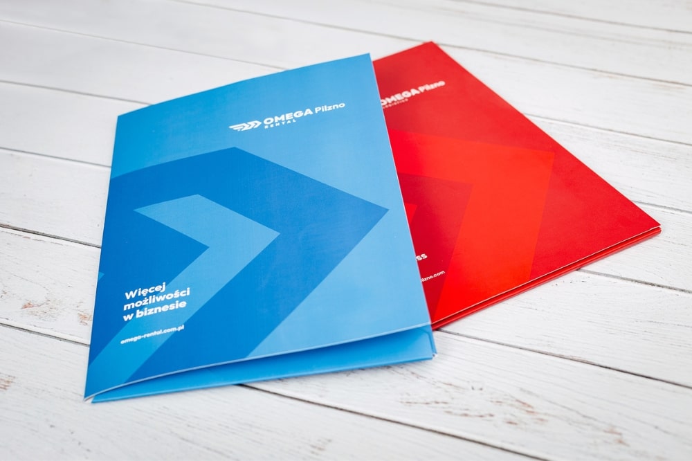 teczka ofertowa z miejscem na wizytówkę