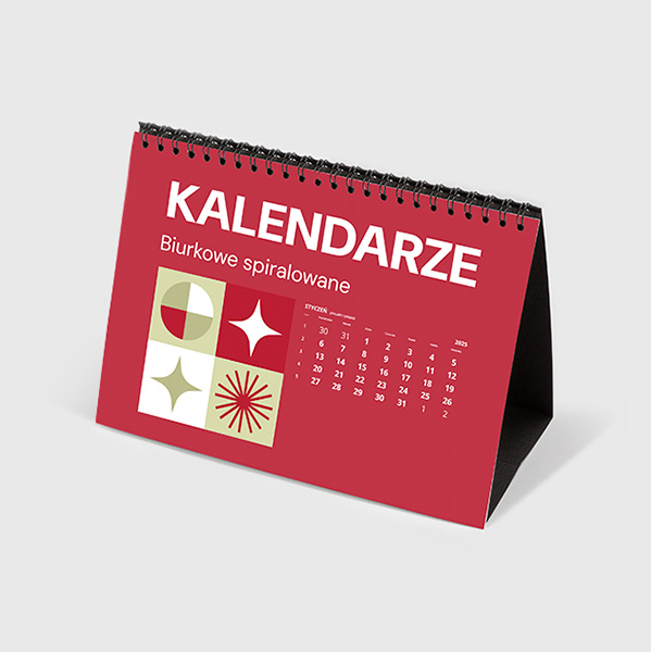 Kalendarze biurkowe spiralowane