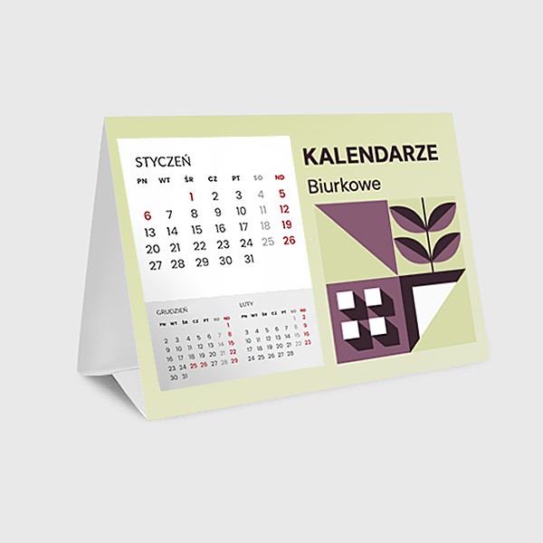 Kalendarze biurkowe spiralowane