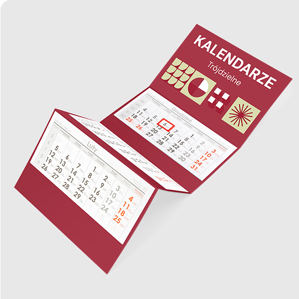 Kalendarze biurkowe spiralowane
